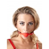 Силиконовый кляп-шар на чёрных ремешках Red Gag silicone - Orion - купить с доставкой в Грозном