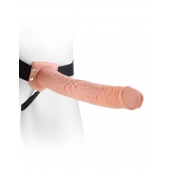 Фаллопротез телесного цвета Hollow Strap-On - 29 см. - Pipedream - купить с доставкой в Грозном
