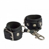 Черный кожаный брелок в виде наручников - Sitabella - купить с доставкой в Грозном