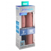 Телесная вибронасадка на член 3  Vibrating Mega X-tension with Remote - 22,9 см. - Pipedream - в Грозном купить с доставкой