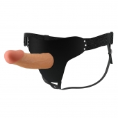 Телесный полый мужской страпон Stark - 17,5 см. - Baile - купить с доставкой в Грозном