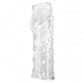 Прозрачная открытая насадка на пенис с бугорками - 19,8 см. - Baile - в Грозном купить с доставкой