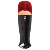 Телесный мастурбатор-вагина в черной колбе с вибрацией Fuck-O-Matic Pro XL - Pipedream - в Грозном купить с доставкой