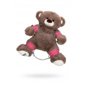 Бондажный набор: бурый мишка с розовыми оковами и наручниками - Pecado - купить с доставкой в Грозном