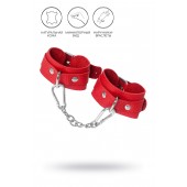 Красные кожаные наручники-браслеты со скруглёнными углами - Pecado - купить с доставкой в Грозном