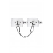 Белые мягкие кожаные наручники с люверсами - Pecado - купить с доставкой в Грозном