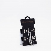 Черные кожаные оковы с регулируемыми ремешками - Crazy Handmade - купить с доставкой в Грозном