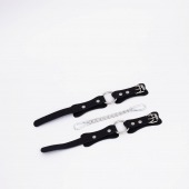 Черные кожаные оковы с кольцом - Crazy Handmade - купить с доставкой в Грозном