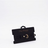 Черный кожаный ошейник с золотистой фурнитурой - Crazy Handmade - купить с доставкой в Грозном