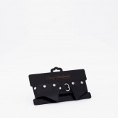 Черный однослойный кожаный ошейник с имитацией воротничка - Crazy Handmade - купить с доставкой в Грозном