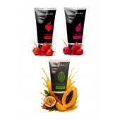 Набор из 3 съедобных лубрикантов JUJU (клубника, малина, тропические фрукты) - JuJu - купить с доставкой в Грозном