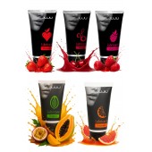 Набор из 5 съедобных лубрикантов JUJU (клубника, малина, тропические фрукты, вишня, грейпфрут) - JuJu - купить с доставкой в Грозном