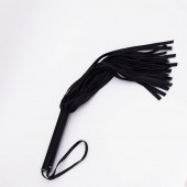 Черный кожаный флоггер - 45 см. - Crazy Handmade - купить с доставкой в Грозном