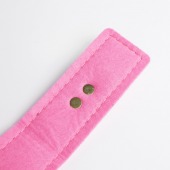 Черно-розовый ошейник с золотистой фурнитурой - Crazy Handmade - купить с доставкой в Грозном