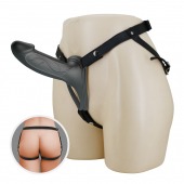 Черный полый мужской страпон London - 16,8 см. - Baile - купить с доставкой в Грозном