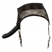 Черный женский страпон Strap-on Set: трусики и насадка - Orion - купить с доставкой в Грозном