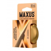 Точечные презервативы MAXUS 2000 Amazing Dots с железным кейсом - 3 шт. - Maxus - купить с доставкой в Грозном