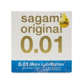 Увлажнённый презерватив Sagami Original 0.01 Extra Lub - 1 шт. - Sagami - купить с доставкой в Грозном