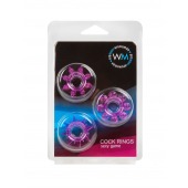 Набор из 3 лиловых эрекционных колец различной формы - Erowoman-Eroman - в Грозном купить с доставкой