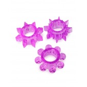 Набор из 3 лиловых эрекционных колец различной формы - Erowoman-Eroman - в Грозном купить с доставкой