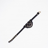 Черный чокер с клепками и золотистой фурнитурой - Crazy Handmade - купить с доставкой в Грозном