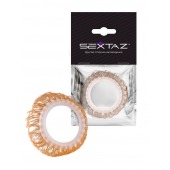 Эрекционное кольцо с бежевыми «ресничками» - Sextaz - в Грозном купить с доставкой
