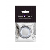 Эластичное эрекционное колечко с черными «ресничками» - Sextaz - в Грозном купить с доставкой