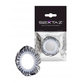 Эластичное эрекционное колечко с черными «ресничками» - Sextaz - в Грозном купить с доставкой