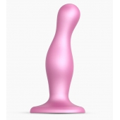 Розовая насадка Strap-On-Me Dildo Plug Curvy size M - Strap-on-me - купить с доставкой в Грозном