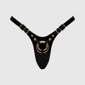 Черный пояс для фиксации насадок Strap-On-Me Leatherette Harness Fabulous - Strap-on-me - купить с доставкой в Грозном