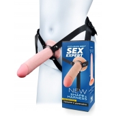 Мужской полый страпон на регулируемых ремешках - 22 см. - Sex Expert - купить с доставкой в Грозном