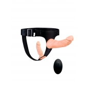 Женский страпон с 2 насадками, вибрацией и пультом ДУ - Erowoman-Eroman - купить с доставкой в Грозном