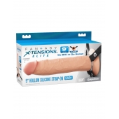 Телесный пустотелый фаллопротез 9’’ Hollow Silicone Strap-On - 24,1 см. - Pipedream - купить с доставкой в Грозном