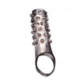 Дымчатая насадка на пенис с выпуклостями - 11 см. - Sex Expert - в Грозном купить с доставкой