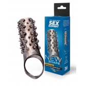 Дымчатая насадка на пенис с шипами и выпуклостями - 12,5 см. - Sex Expert - в Грозном купить с доставкой