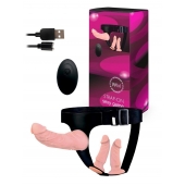 Женский страпон с 3 насадками и вибрацией - Erowoman-Eroman - купить с доставкой в Грозном