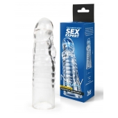 Прозрачная закрытая насадка на член - 15 см. - Sex Expert - в Грозном купить с доставкой