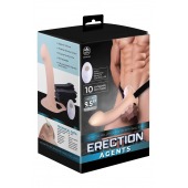 Телесный полый страпон с вибрацией Erection Agents - 24,1 см. - NMC - купить с доставкой в Грозном