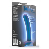 Синяя насадка с гладкой поверхностью Surrender 5.75 Inch Intermediate Pegging Dildo - 14,6 см. - Blush Novelties - купить с доставкой в Грозном