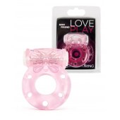 Розовое эрекционное виброкольцо с бабочкой - 1137 - в Грозном купить с доставкой