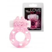 Розовое эрекционное виброкольцо в форме зайчика - 1137 - в Грозном купить с доставкой