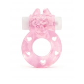 Розовое эрекционное виброкольцо в форме зайчика - 1137 - в Грозном купить с доставкой
