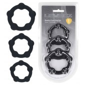Набор из 3 эрекционных колец Beaded Silicone Cockring Set - Shots Media BV - в Грозном купить с доставкой