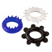 Набор из 3 эрекционных колец разного цвета и рельефа - Boys of Toys - в Грозном купить с доставкой