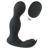 Черная анальная пробка с вибрацией, вращением и пультом ДУ RC Butt Plug with 2 Functions - Orion - в Грозном купить с доставкой