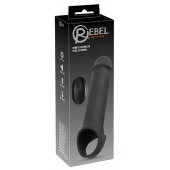 Черная вибронасадка для пениса с хомутом для мошонки и пультом ДУ Remote Controlled Penis Extension - Orion - в Грозном купить с доставкой