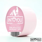 Розовый скотч для фиксации Non-Sticky Bondage Tape - 15 м. - Intoyou - купить с доставкой в Грозном