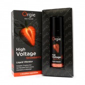 Жидкий вибратор Orgie High Voltage Strawberry - 15 мл. - ORGIE - купить с доставкой в Грозном