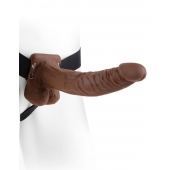 Полый мужской фаллопротез Hollow Strap-On with Balls - 24 см. - Pipedream - купить с доставкой в Грозном