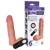 Фаллическая насадка Харнесс UNICOCK 6  с вибрацией - 18 см. - LOVETOY (А-Полимер) - купить с доставкой в Грозном